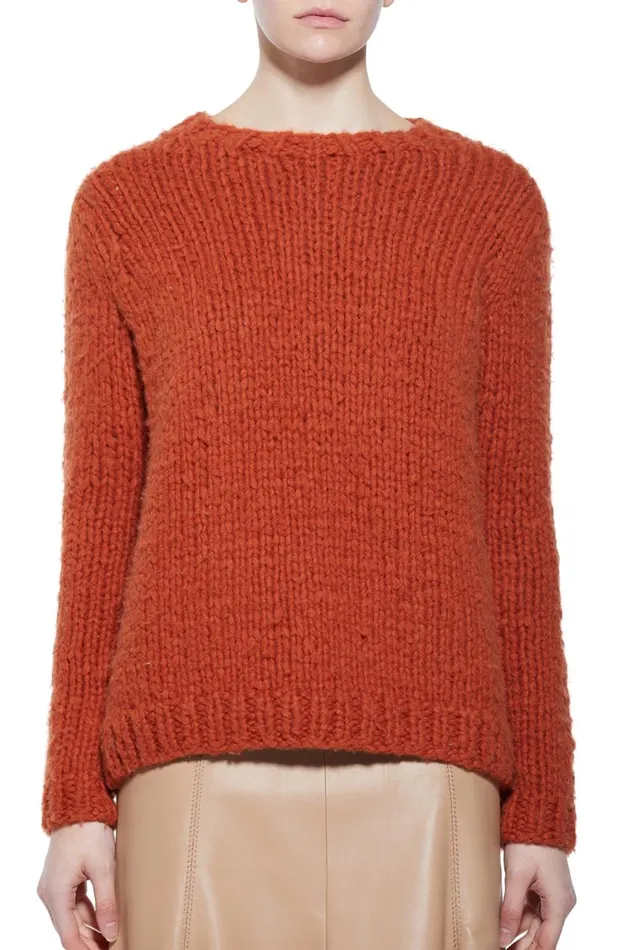 Women Sweaters and Turtlenecks Gabriela Hearst Lawrence Knit Sweater In Copper Welfat Cashmere