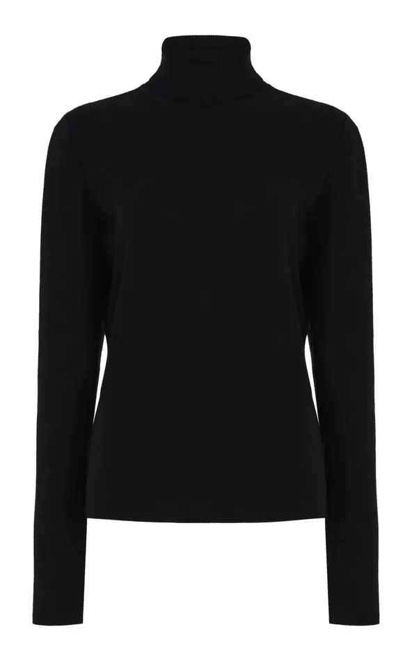 Women Sweaters and Turtlenecks Gabriela Hearst May Knit Turtleneck In Black Merino Wool Cashmere Women Sweaters and Turtlenecks Gabriela Hearst May Knit Turtleneck In Black Merino Wool Cashmere