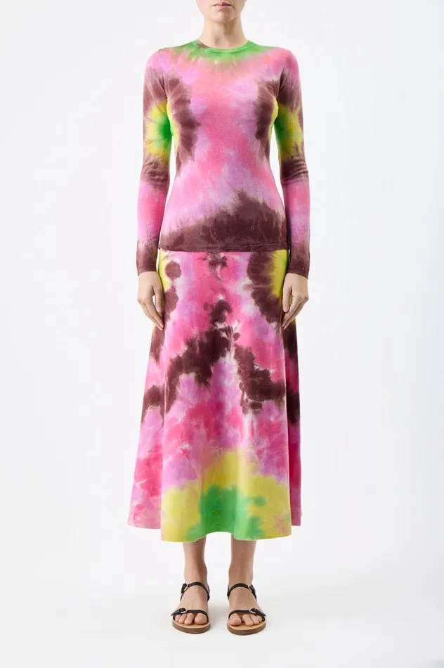Women Sweaters and Turtlenecks Gabriela Hearst Miller Knit Sweater In Multi Tie Dye Cashmere