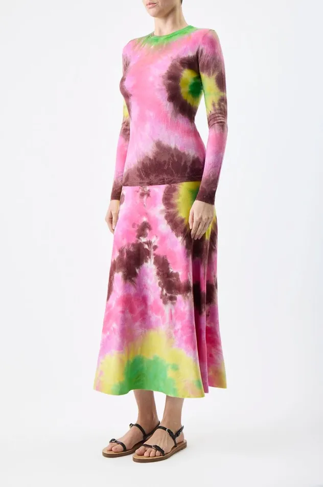 Women Sweaters and Turtlenecks Gabriela Hearst Miller Knit Sweater In Multi Tie Dye Cashmere