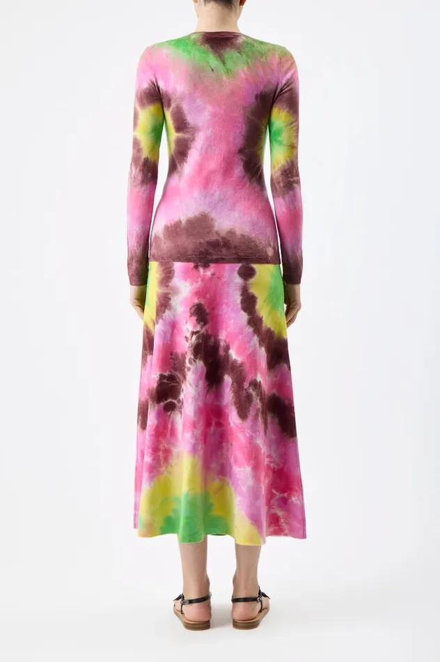 Women Sweaters and Turtlenecks Gabriela Hearst Miller Knit Sweater In Multi Tie Dye Cashmere