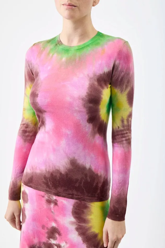 Women Sweaters and Turtlenecks Gabriela Hearst Miller Knit Sweater In Multi Tie Dye Cashmere