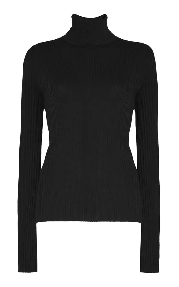 Women Sweaters and Turtlenecks Gabriela Hearst Peppe Knit Turtleneck In Black Cashmere Silk Women Sweaters and Turtlenecks Gabriela Hearst Peppe Knit Turtleneck In Black Cashmere Silk