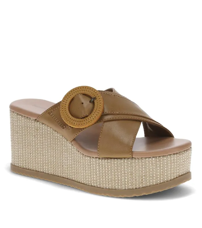 Women Sydney Wedge Sandal Caramel Baretraps Wedge Sandals