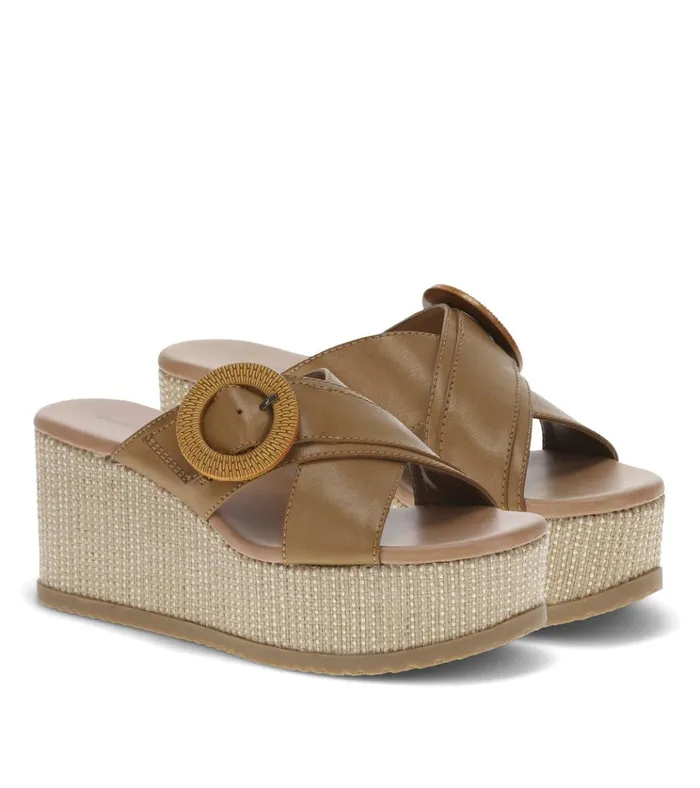 Women Sydney Wedge Sandal Caramel Baretraps Wedge Sandals