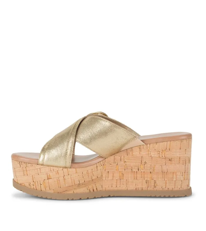Women Sydney Wedge Sandal Gold Baretraps Wedge Sandals