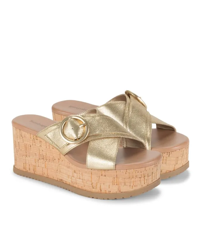 Women Sydney Wedge Sandal Gold Baretraps Wedge Sandals