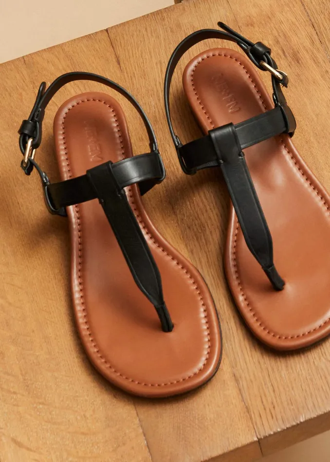 Women TBar Sandal Black MEEM