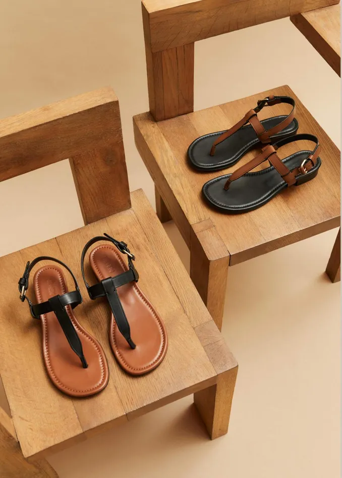 Women TBar Sandal Black MEEM