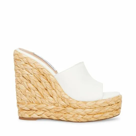 Women TABITHA WHITE PATENT White Patent Steve Madden Sandals