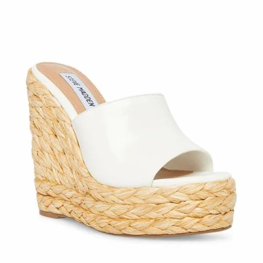 Women TABITHA WHITE PATENT White Patent Steve Madden Sandals Women TABITHA WHITE PATENT White Patent Steve Madden Sandals