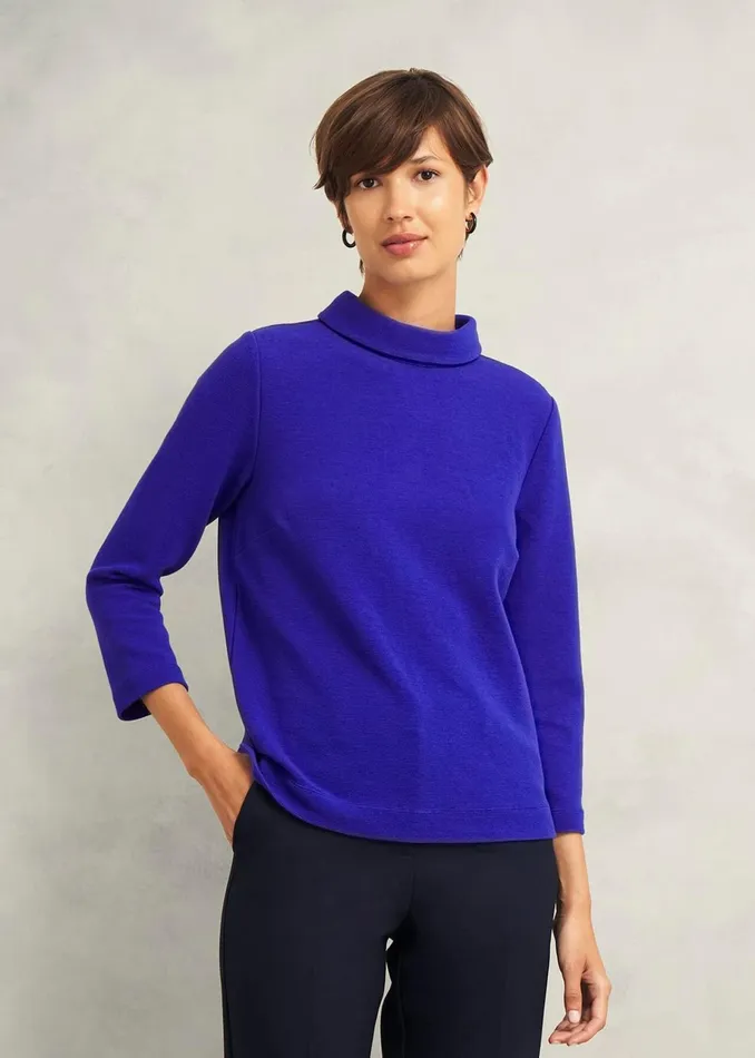 Women Tali Textured Top Eclipse Blue Hobbs Tops