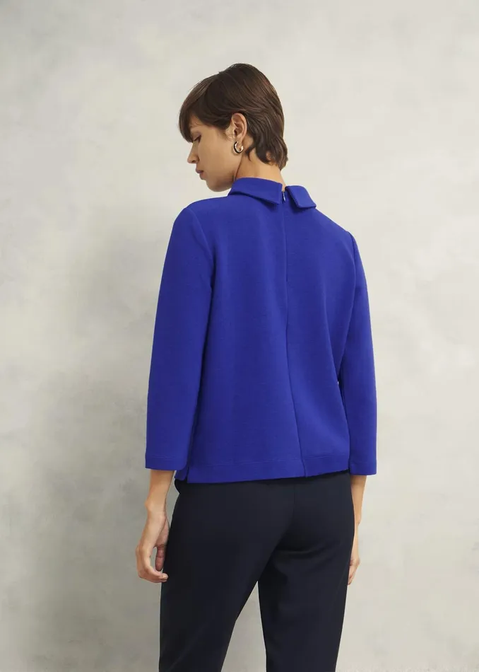 Women Tali Textured Top Eclipse Blue Hobbs Tops