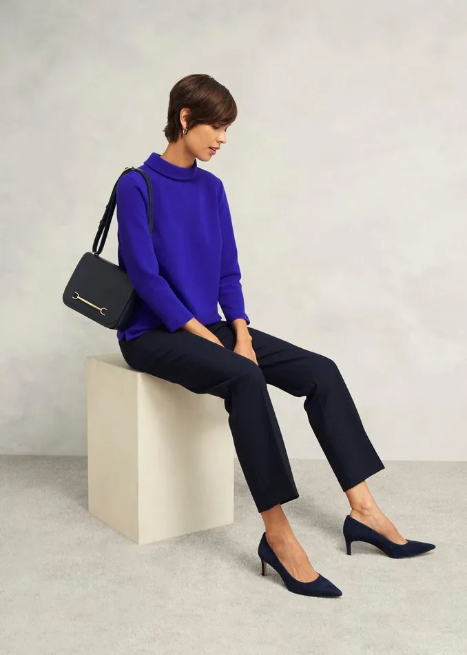 Women Tali Textured Top Eclipse Blue Hobbs Tops