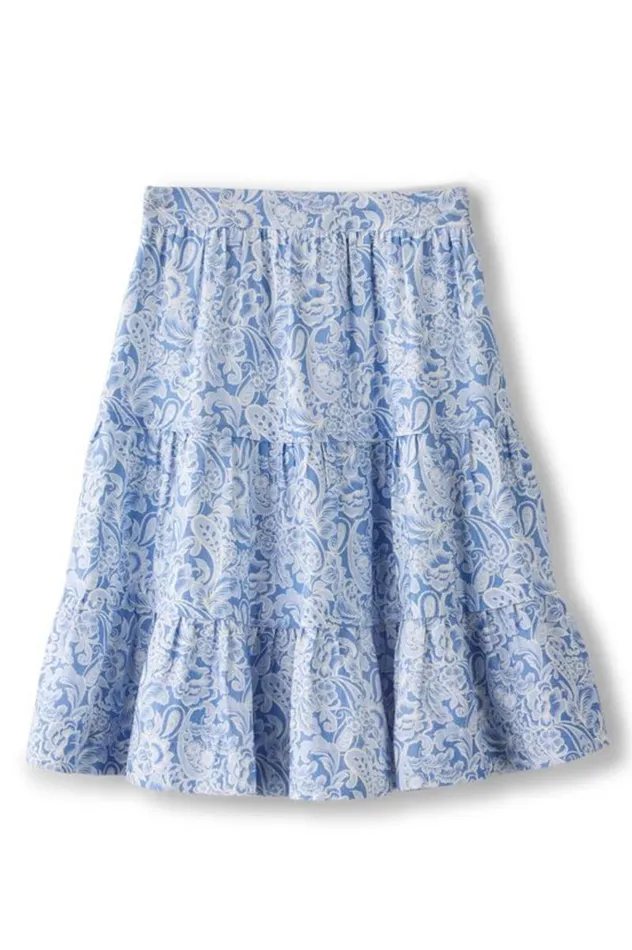 Women Talisa Linen Blend Skirt American Beauty Soft Surroundings Skirts