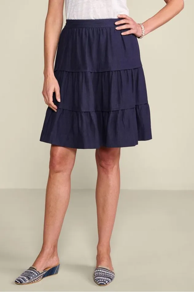 Women Talisa Linen Blend Skirt American Beauty Soft Surroundings Skirts