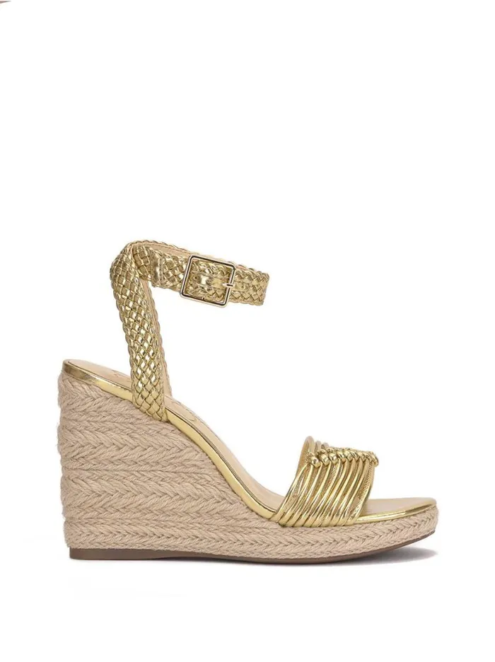 Women Talise Braided Wedge In Gold Jessica Simpson Wedges