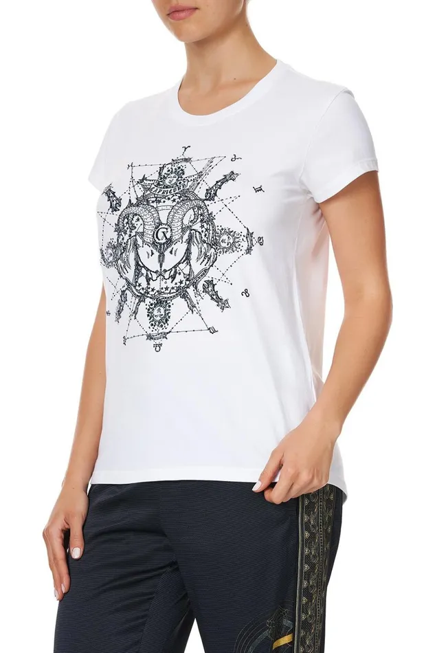 Women Tees Camilla Curved Hem Fitted Tee Capricorn