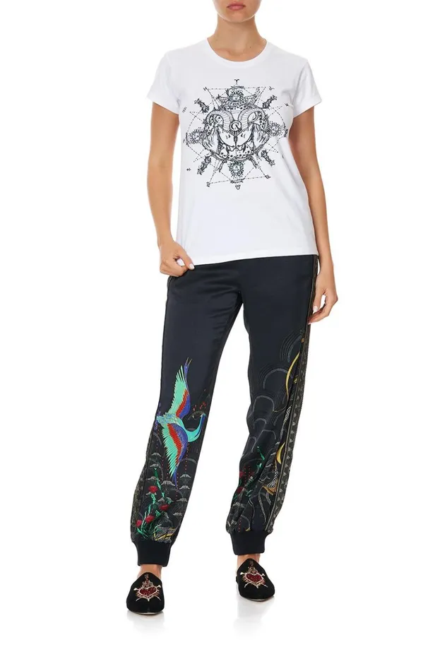 Women Tees Camilla Curved Hem Fitted Tee Capricorn