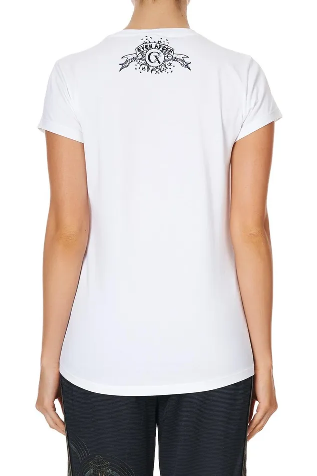 Women Tees Camilla Curved Hem Fitted Tee Capricorn