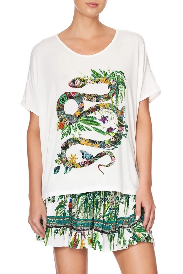 Women Tees Camilla Loose Fit Round Neck Tee Daintree Darling