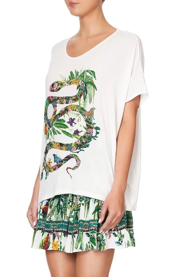Women Tees Camilla Loose Fit Round Neck Tee Daintree Darling