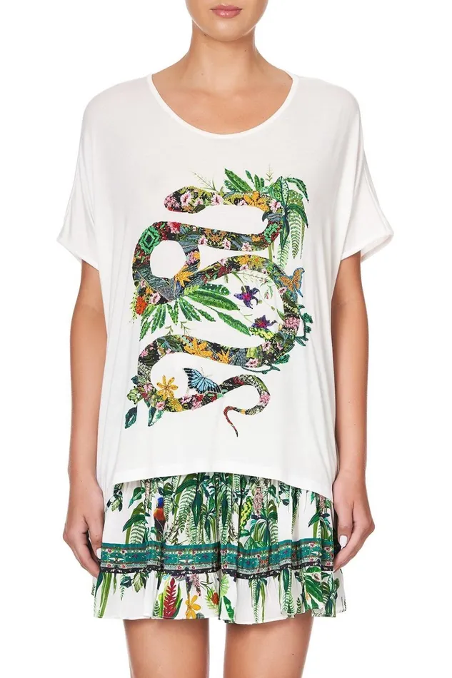 Women Tees Camilla Loose Fit Round Neck Tee Daintree Darling