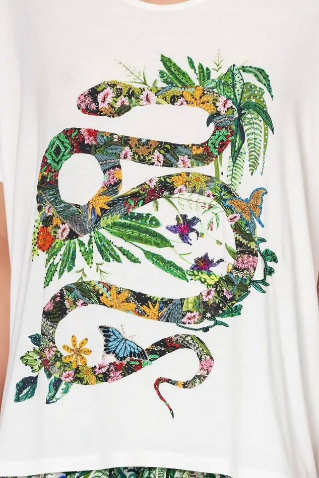 Women Tees Camilla Loose Fit Round Neck Tee Daintree Darling