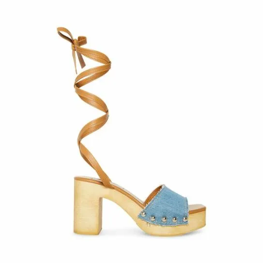Women TENLEY DENIM FABRIC Denim Fabric Steve Madden Sandals