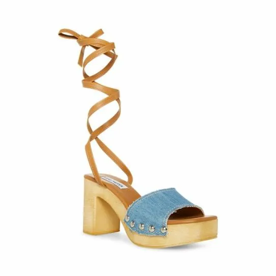 Women TENLEY DENIM FABRIC Denim Fabric Steve Madden Sandals Women TENLEY DENIM FABRIC Denim Fabric Steve Madden Sandals