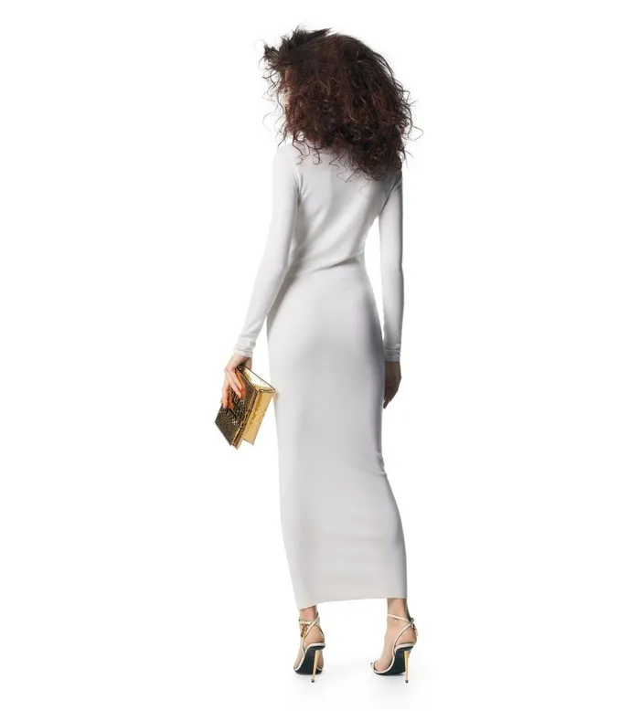 Women The Padlock Tom Ford Shiny Leather Padlock Pointy Naked Sandal Chalk Women The Padlock Tom Ford Shiny Leather Padlock Pointy Naked Sandal Chalk