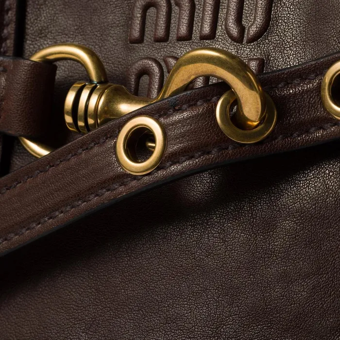 Women Top Handles Miu Miu Aventure Nappa Leather Bag Briarwood Women Top Handles Miu Miu Aventure Nappa Leather Bag Briarwood