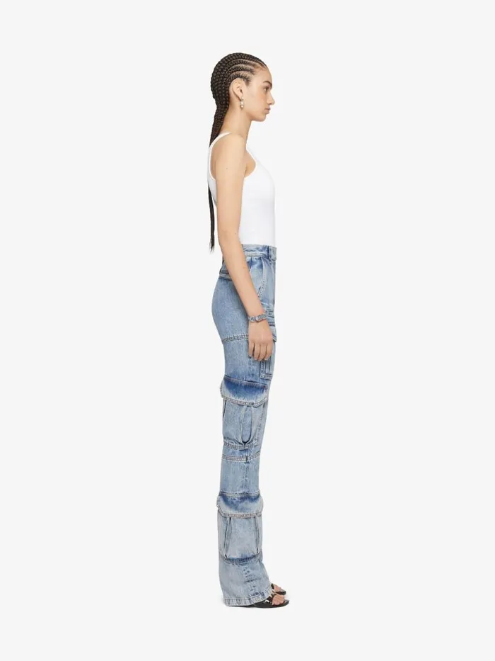 Women Tops and Shirts Givenchy Asymmetric Top In Cotton With Chain Detail White