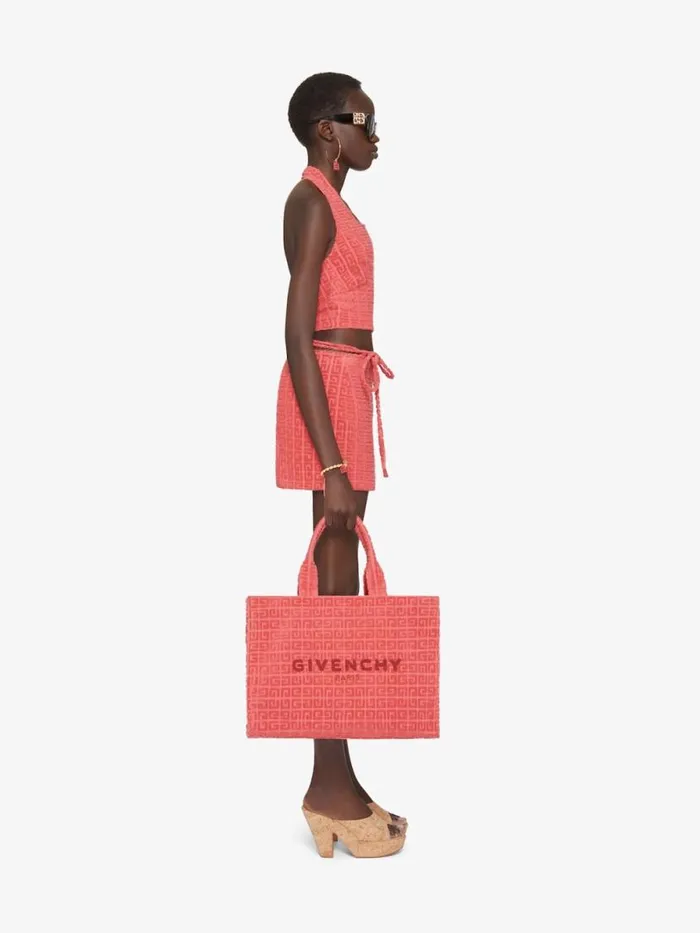 Women Tops and Shirts Givenchy Top In 4G Cotton Towelling Coral