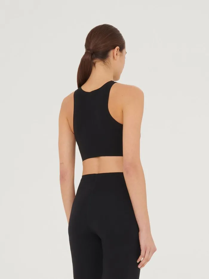 Women Tops and Tshirts Wolford WBonded Crop Top Black