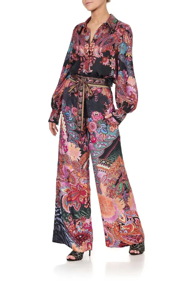 Women Tops Camilla Curved Collar Blouse Swinging Sixties