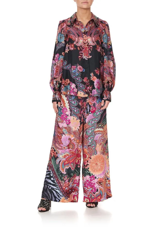 Women Tops Camilla Curved Collar Blouse Swinging Sixties