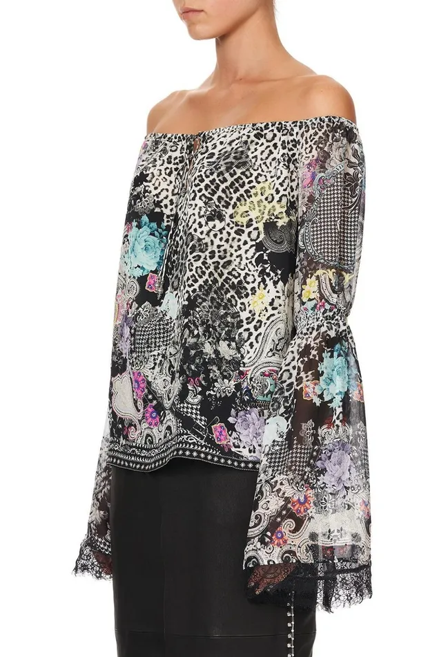 Women Tops Camilla Drop Shoulder Bell Sleeve Top Sid The Kid
