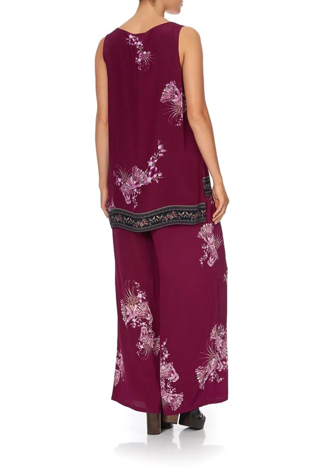 Women Tops Camilla Front Split Tunic Desert Sunrise