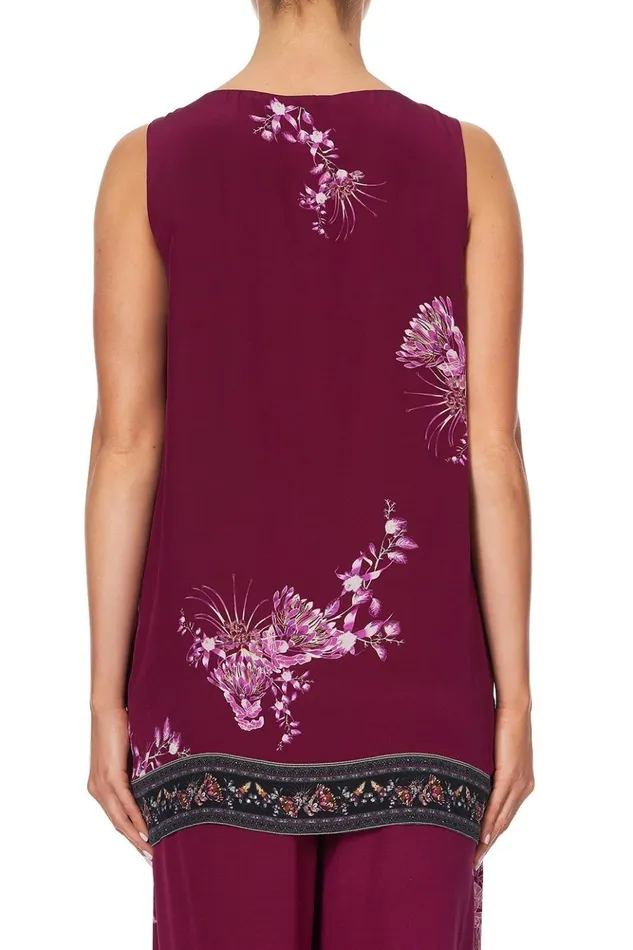 Women Tops Camilla Front Split Tunic Desert Sunrise