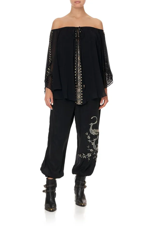 Women Tops Camilla Keyhole Off Shoulder Blouse The Jewelled Arrow