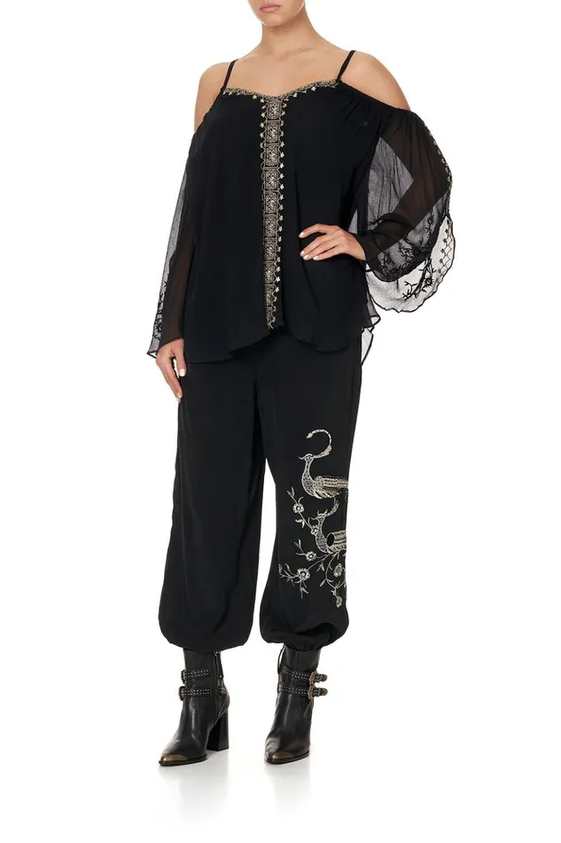 Women Tops Camilla Keyhole Off Shoulder Blouse The Jewelled Arrow