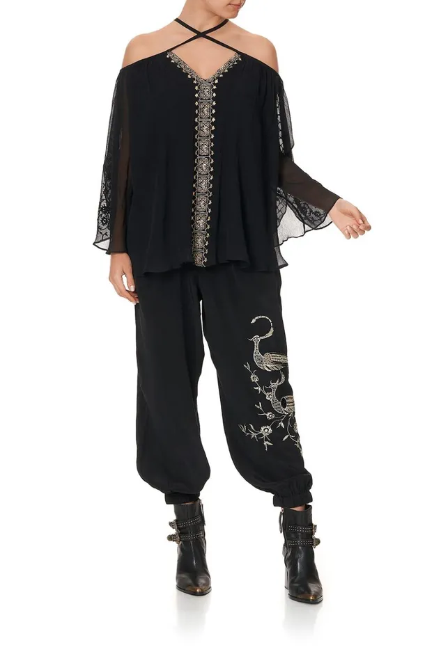 Women Tops Camilla Keyhole Off Shoulder Blouse The Jewelled Arrow