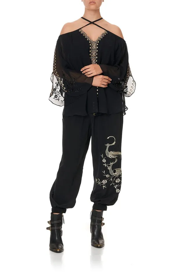 Women Tops Camilla Keyhole Off Shoulder Blouse The Jewelled Arrow
