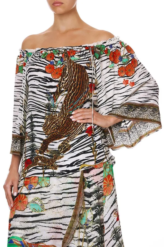Women Tops Camilla Off Shoulder Flare Blouse Cosmic Conflict