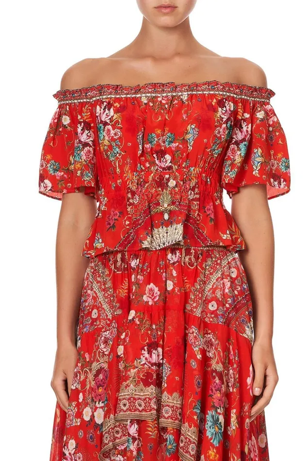 Women Tops Camilla Off Shoulder Gathered Top Cameos Can Can