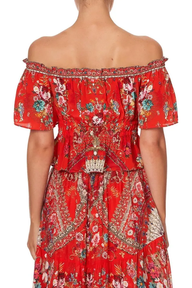 Women Tops Camilla Off Shoulder Gathered Top Cameos Can Can