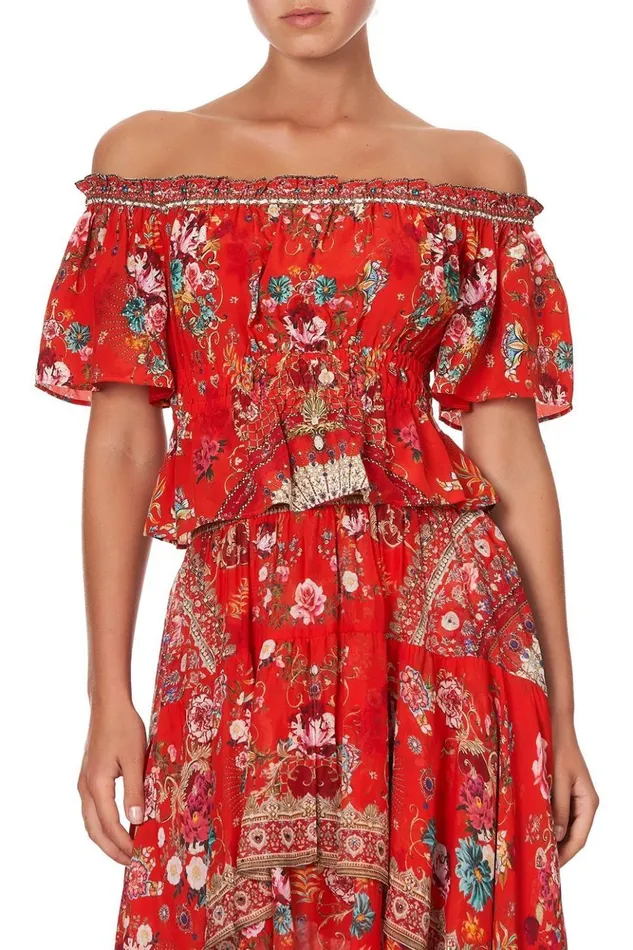 Women Tops Camilla Off Shoulder Gathered Top Cameos Can Can