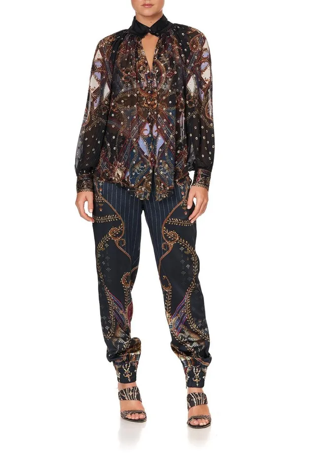Women Tops Camilla Raglan Button Up Shirt Dining Hall Darling