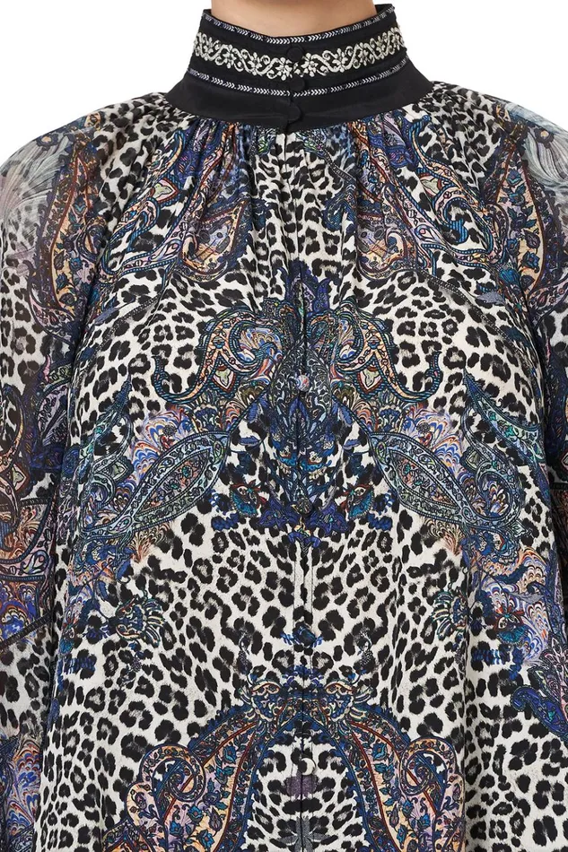 Women Tops Camilla Raglan Button Up Shirt Festival Express